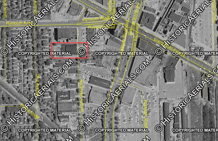 Ambassador Lanes (Argyle Lanes) - 1955 Aerial Of Northlawn Location